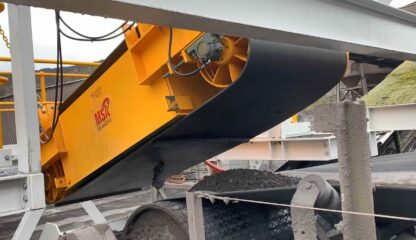Overbelt Magnet Helps Prevent Damage to Jaw Crusher